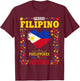 Filipino Heritage Flag - Kids Outfit Idea - Philippines Flag T-Shirt - T-Shirt | Maroon