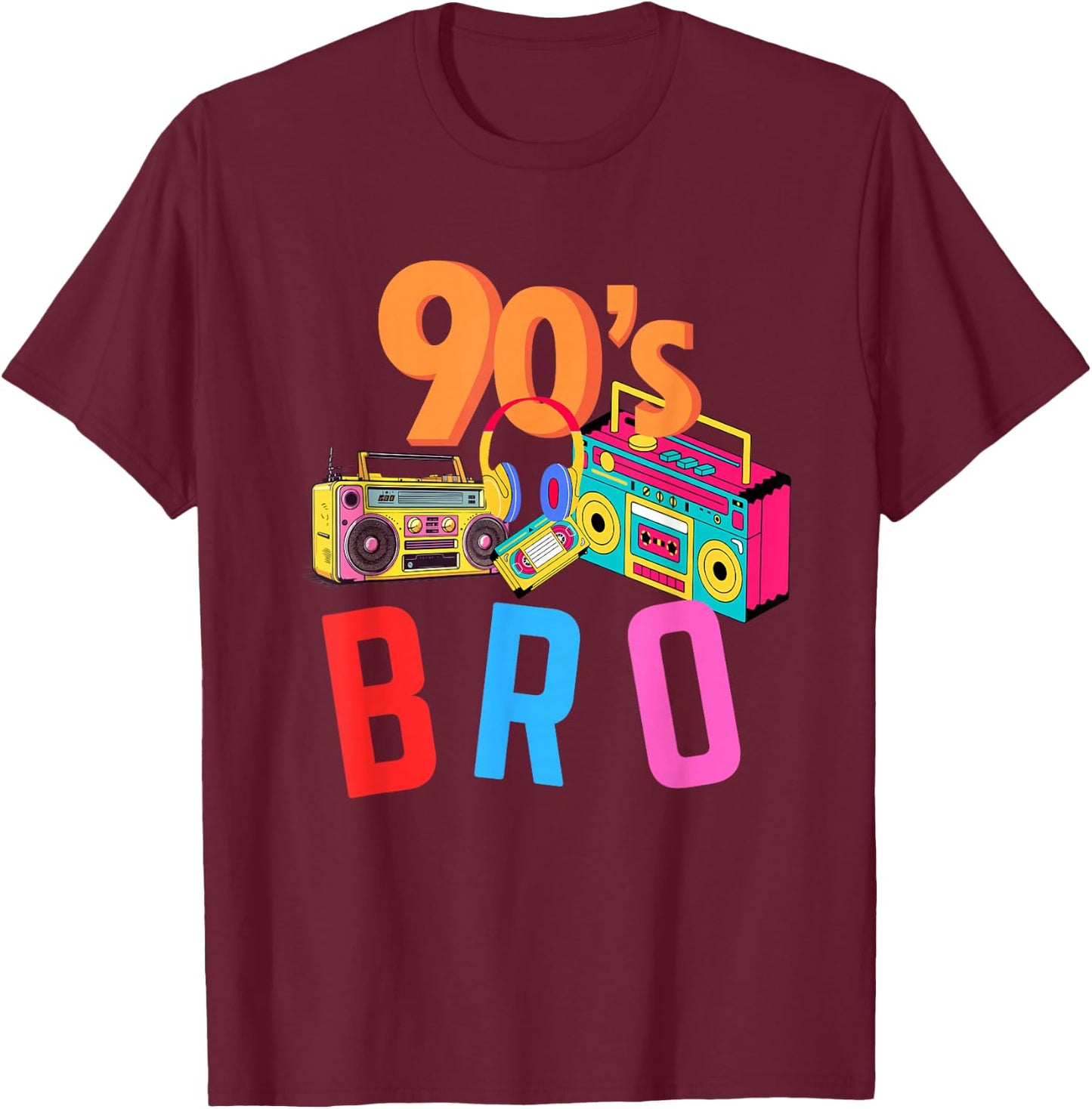 This Is My 80s Bro 80's 90's Party T-Shirt - T-Shirt | Maroon