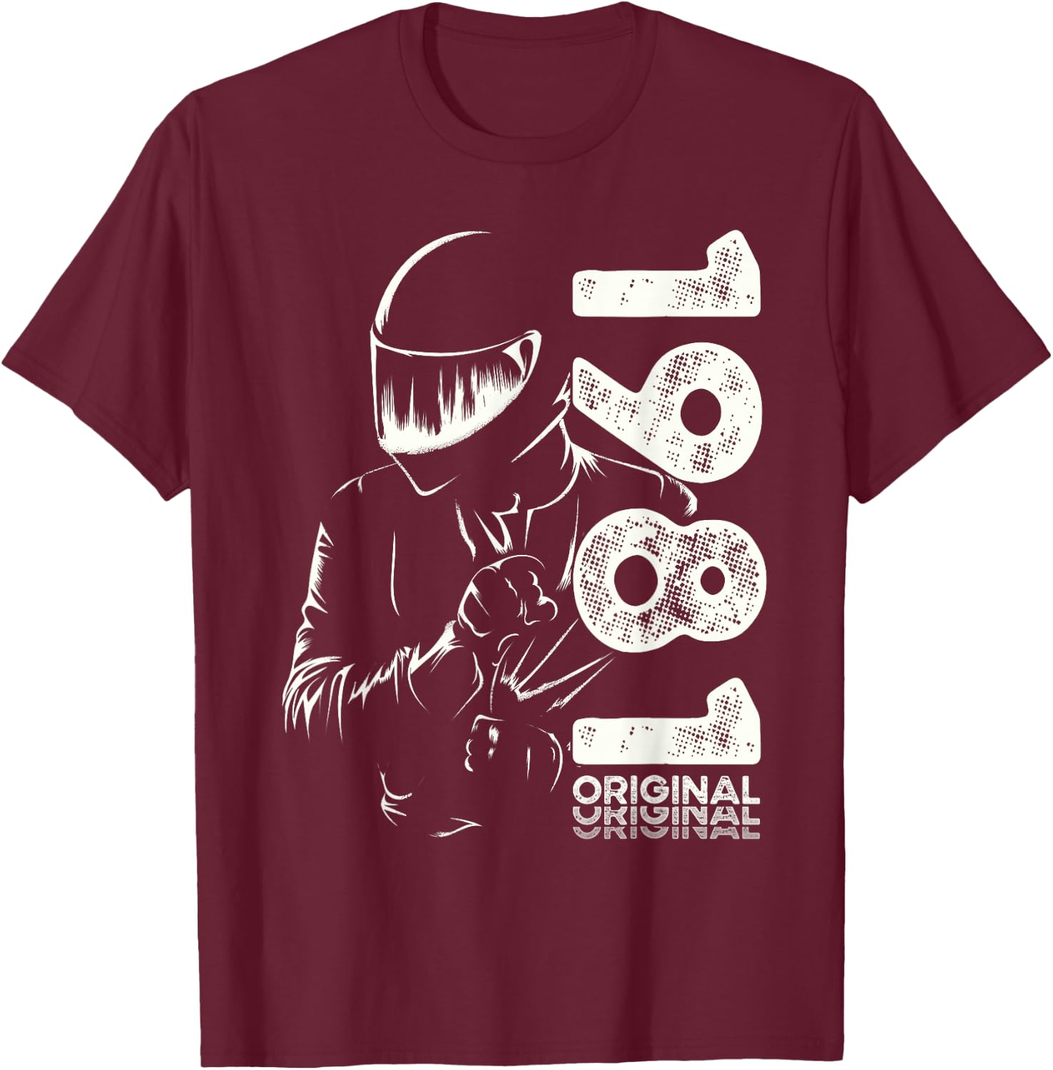 43rd Birthday Man Motorcycle Biker Biker 1981 T-Shirt - T-Shirt | Maroon