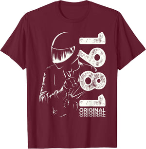 43rd Birthday Man Motorcycle Biker Biker 1981 T-Shirt - T-Shirt | Maroon