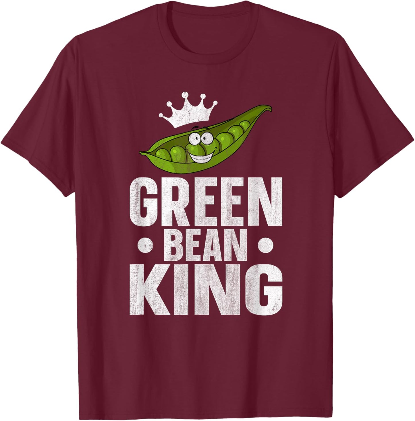 Green Bean King T-Shirt - T-Shirt | Maroon