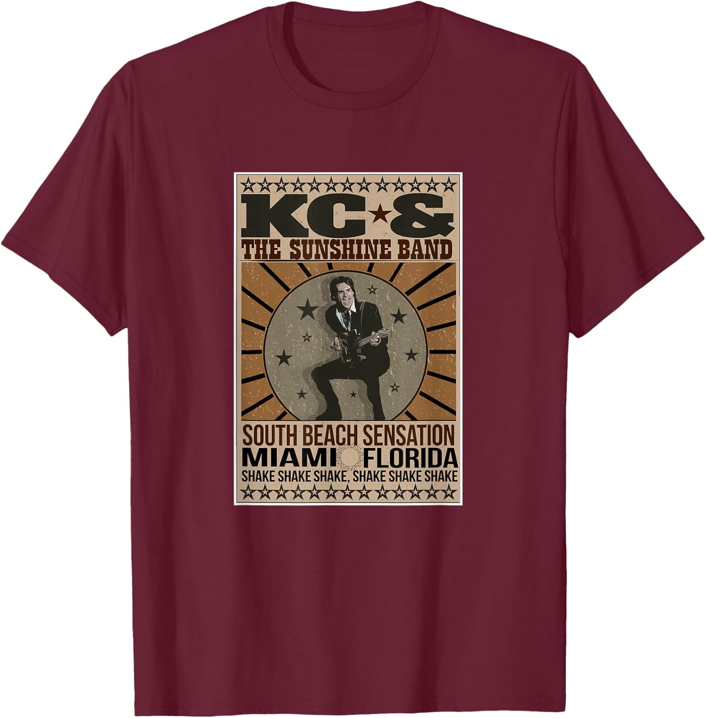 KC Hatch Print Vintage T-Shirt - T-Shirt | Maroon