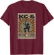 KC Hatch Print Vintage T-Shirt - T-Shirt | Maroon