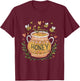 Folk Art Inspired Honeypot Beekeeper Beekeeping Honey Cute T-Shirt - T-Shirt | Maroon