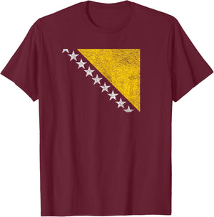 BOSNIEN UND HERZEGOWINA Flagge Sarajevo Yugoslavia T-Shirt - T-Shirt | Maroon