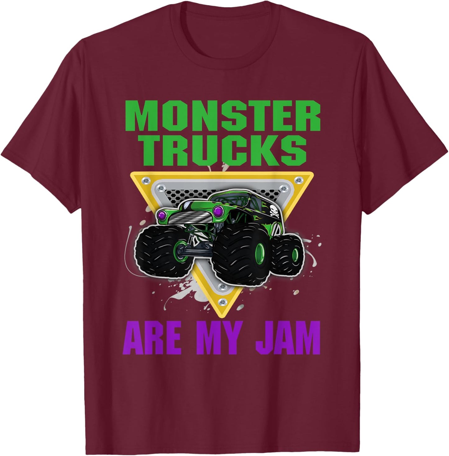 Monster Trucks Are My Jam T-Shirt - T-Shirt | Maroon