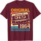 61th Birthday Retro Vintage 1964 Men Women T-Shirt - T-Shirt | Maroon