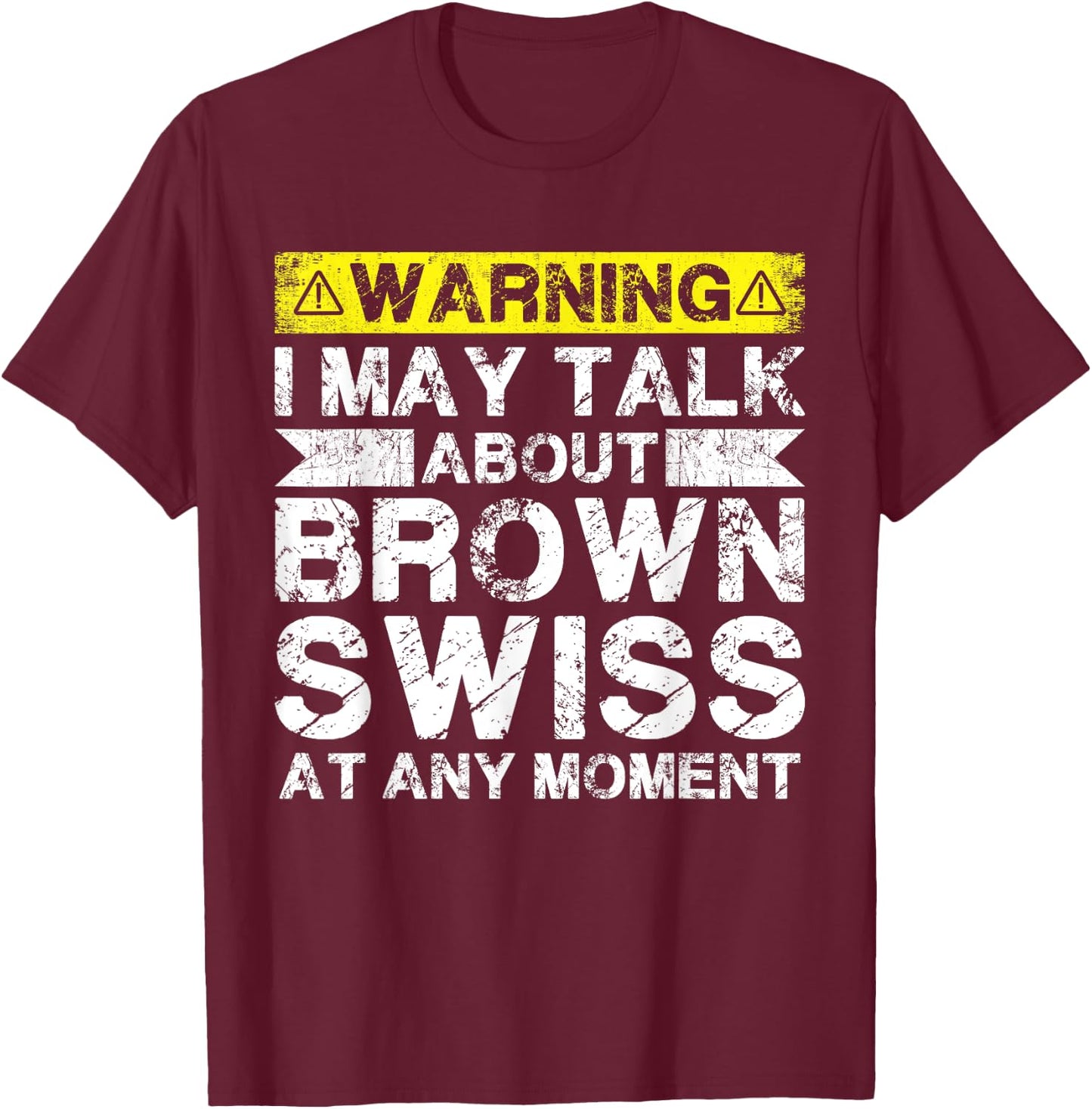 Talk About Cow Rancher - Cattle Farmer Breeder Brown Swiss T-Shirt - T-Shirt | Maroon