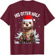 Funny Matching Couple His and Her Otter Half Ugly Christmas T-Shirt - T-Shirt | Maroon