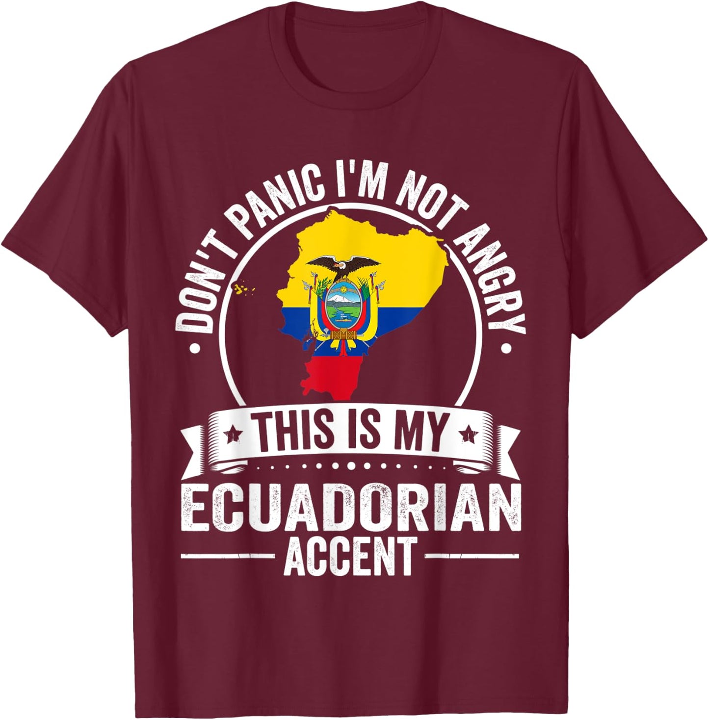 Ecuadorian Roots Outfit Funny Ecuador Heritage Men Women T-Shirt - T-Shirt | Maroon