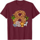 Kids 8 Year Old Zoo Birthday Safari Jungle Animal 8th B-day T-Shirt - T-Shirt | Maroon