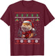 Bearded Dragon Santa Hat Ugly Christmas Sweater Xmas T-Shirt - T-Shirt | Maroon