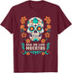 Dia De Los Muertos Mexiko Sugar Skull T-Shirt - T-Shirt | Maroon