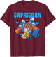 Capricorn Girl Sneakers Astrology Zodiac Sign Black Women T-Shirt - T-Shirt | Maroon