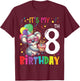 It's My 8th Birthday Koala 8 Years Boys Girls Kids , black T-Shirt - T-Shirt | Maroon