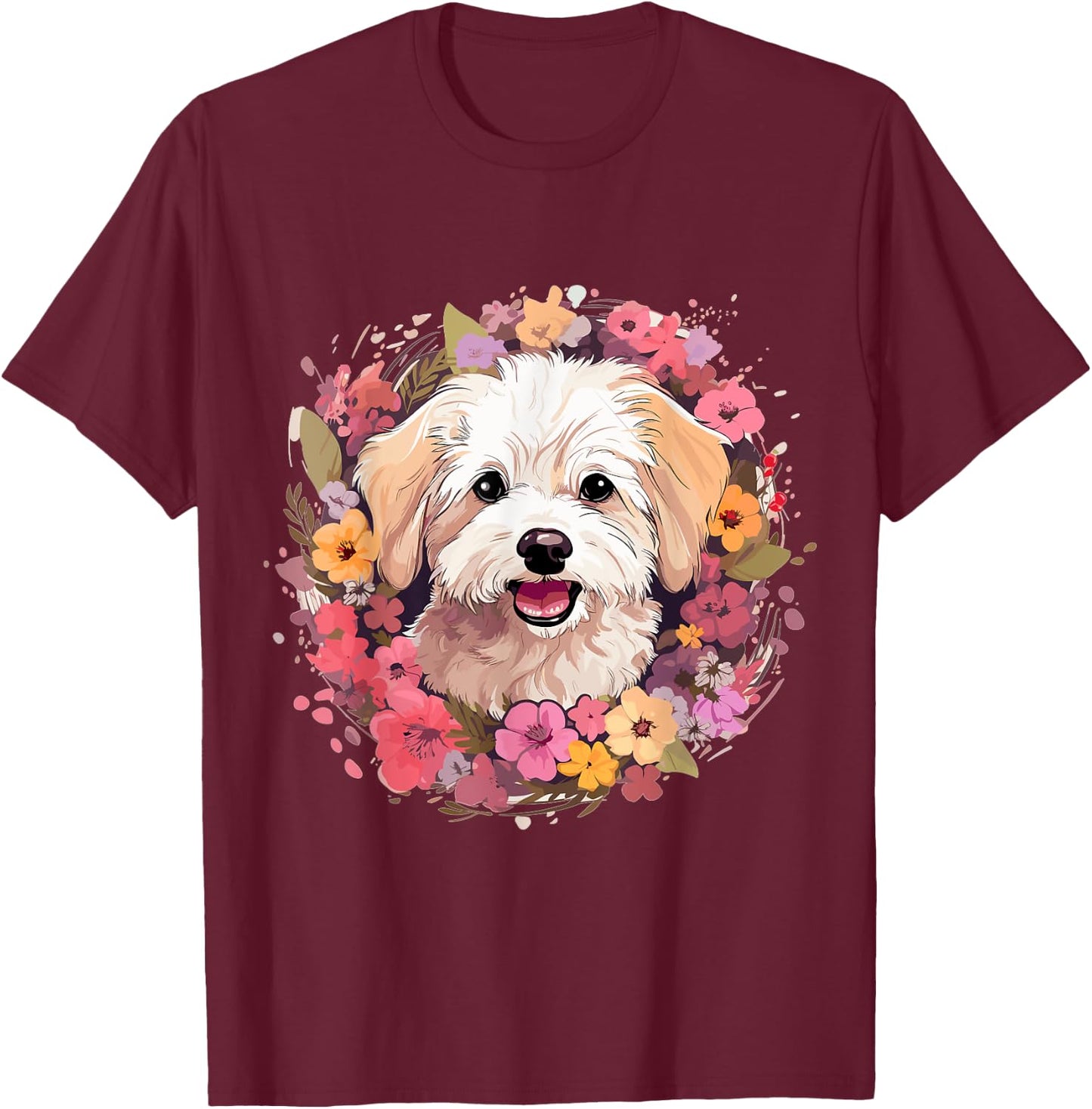 Maltipoo Dog Breed Pet Cute Graphic Women Girls Kids T-Shirt - T-Shirt | Maroon