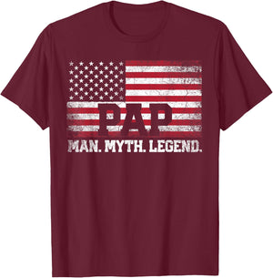 Pap - The Man Myth Legend Father's Day 4th of July T-Shirt - T-Shirt | Maroon