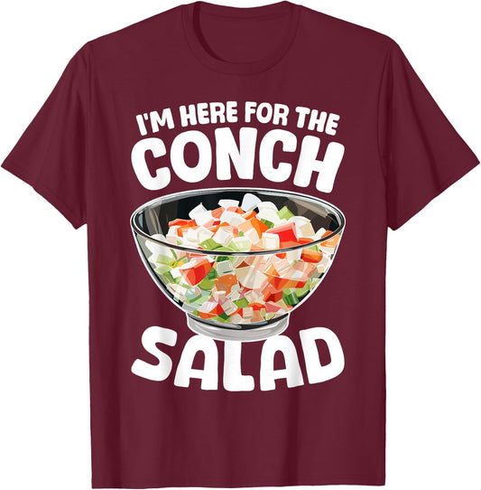 Conch Salad Bahamian Food T-Shirt - T-Shirt | Maroon
