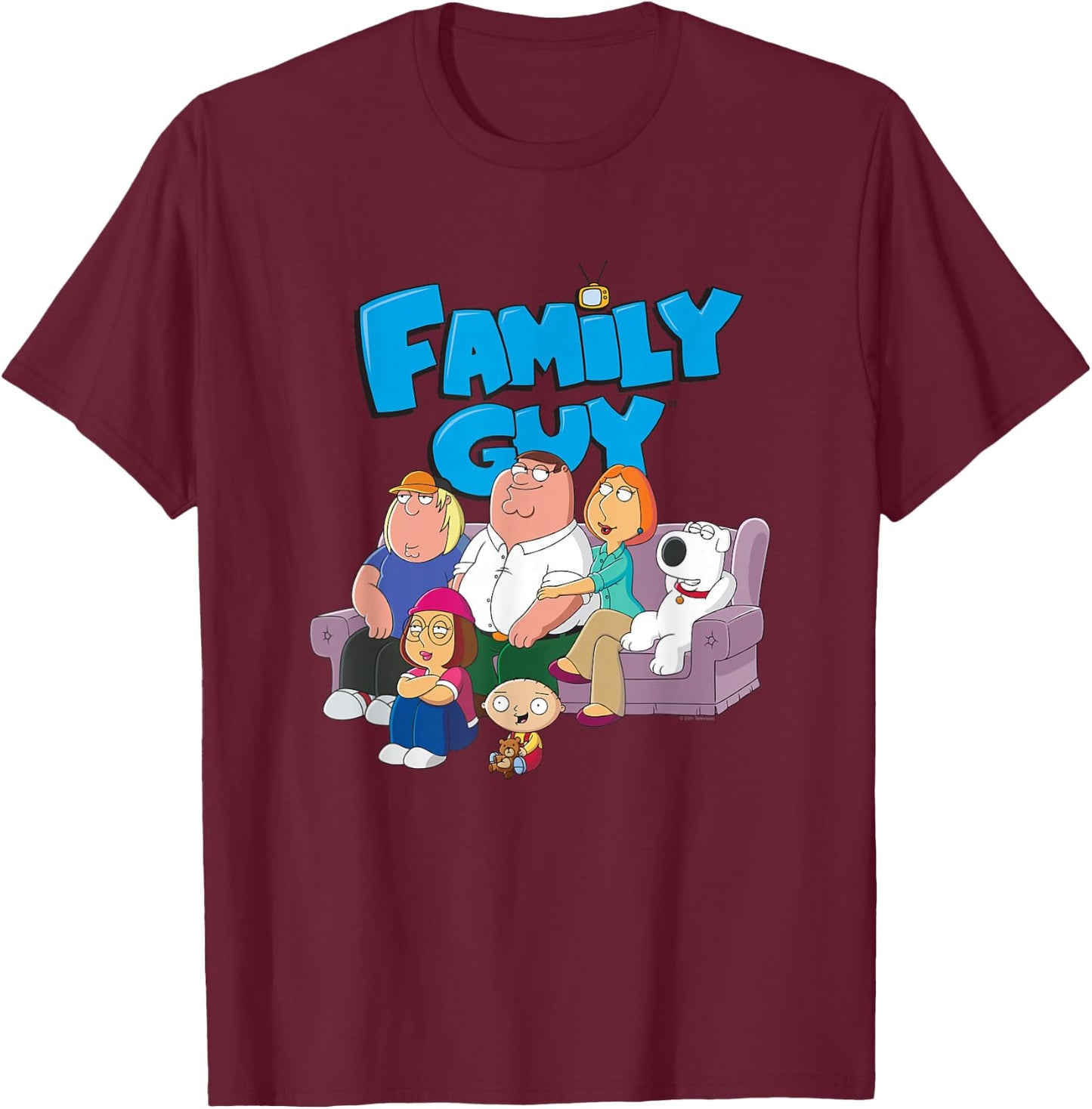 Family Guy Family with logo , blue, s T-Shirt - T-Shirt | Maroon