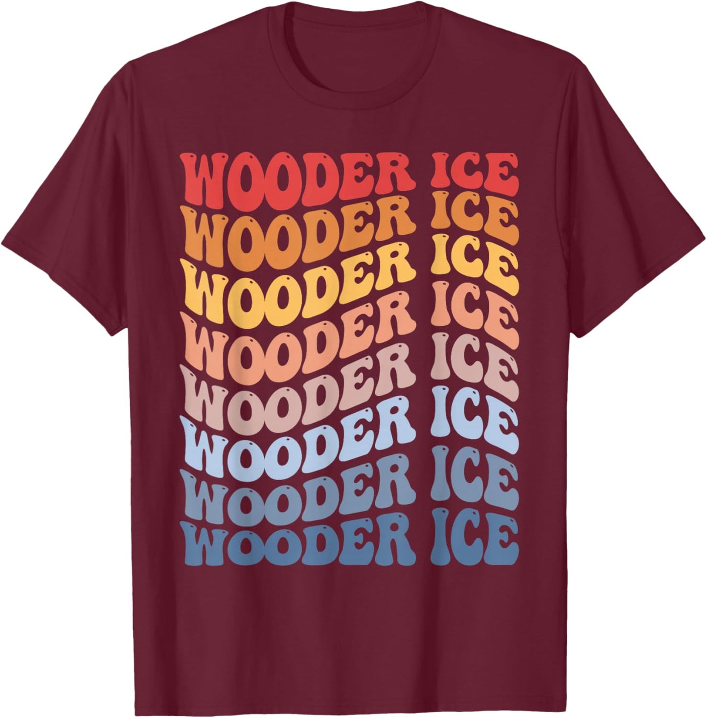 Wooder Ice Groovy Retro Sunset T-Shirt - T-Shirt | Maroon