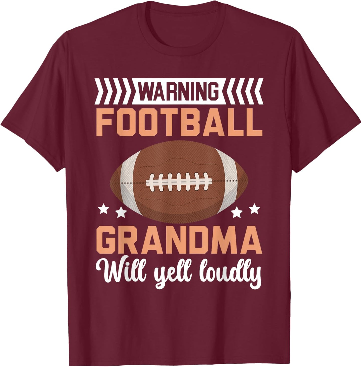 Football Grandma Grandmother Granny Grandparents Day T-Shirt - T-Shirt | Maroon