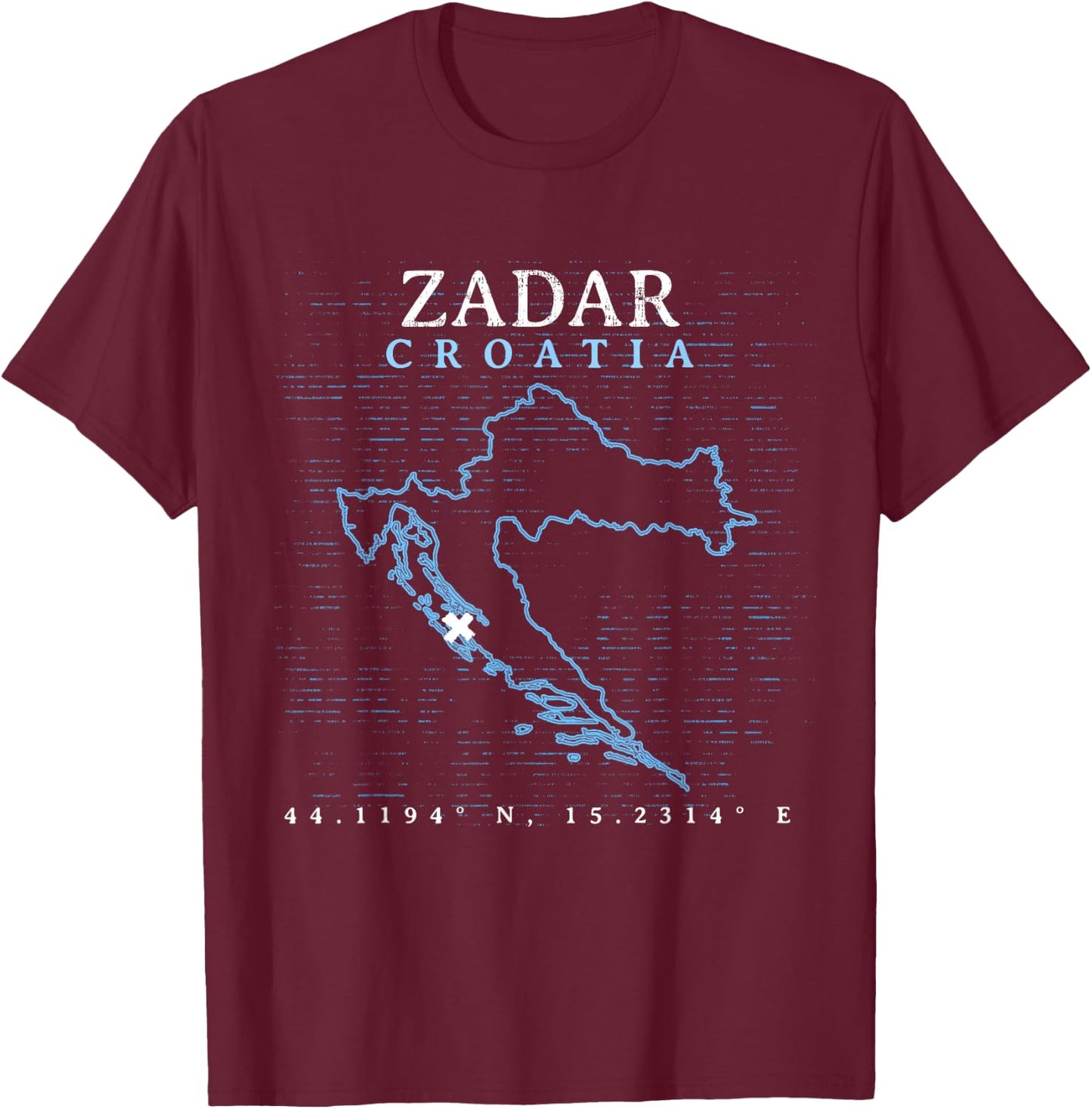 Croatia Zadar T-Shirt - T-Shirt | Maroon