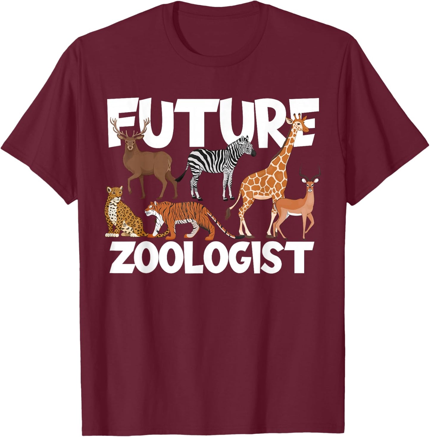 Future Zoologist Zoo Safari Wild Animal Lovers T-Shirt - T-Shirt | Maroon