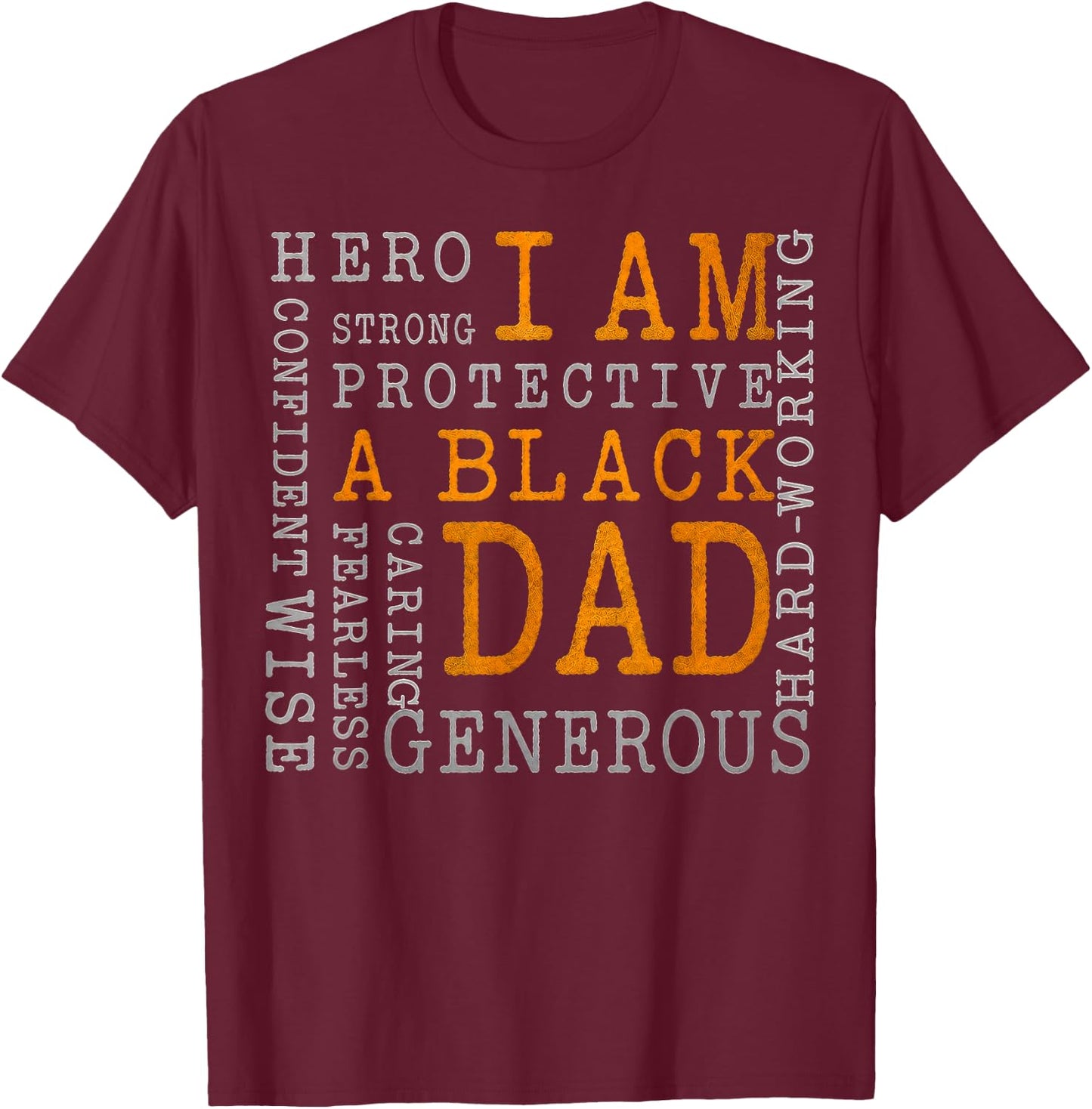 Black Father King Fathers Day Dad Matter Husband Dope Leader T-Shirt - T-Shirt | Maroon