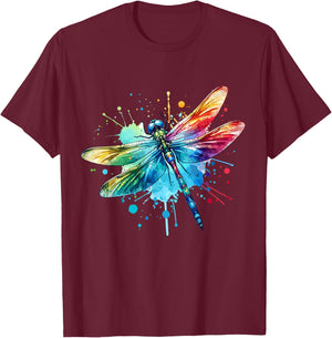 Bunte Libellen, Libellen T-Shirt - T-Shirt | Maroon