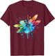 Bunte Libellen, Libellen T-Shirt - T-Shirt | Maroon