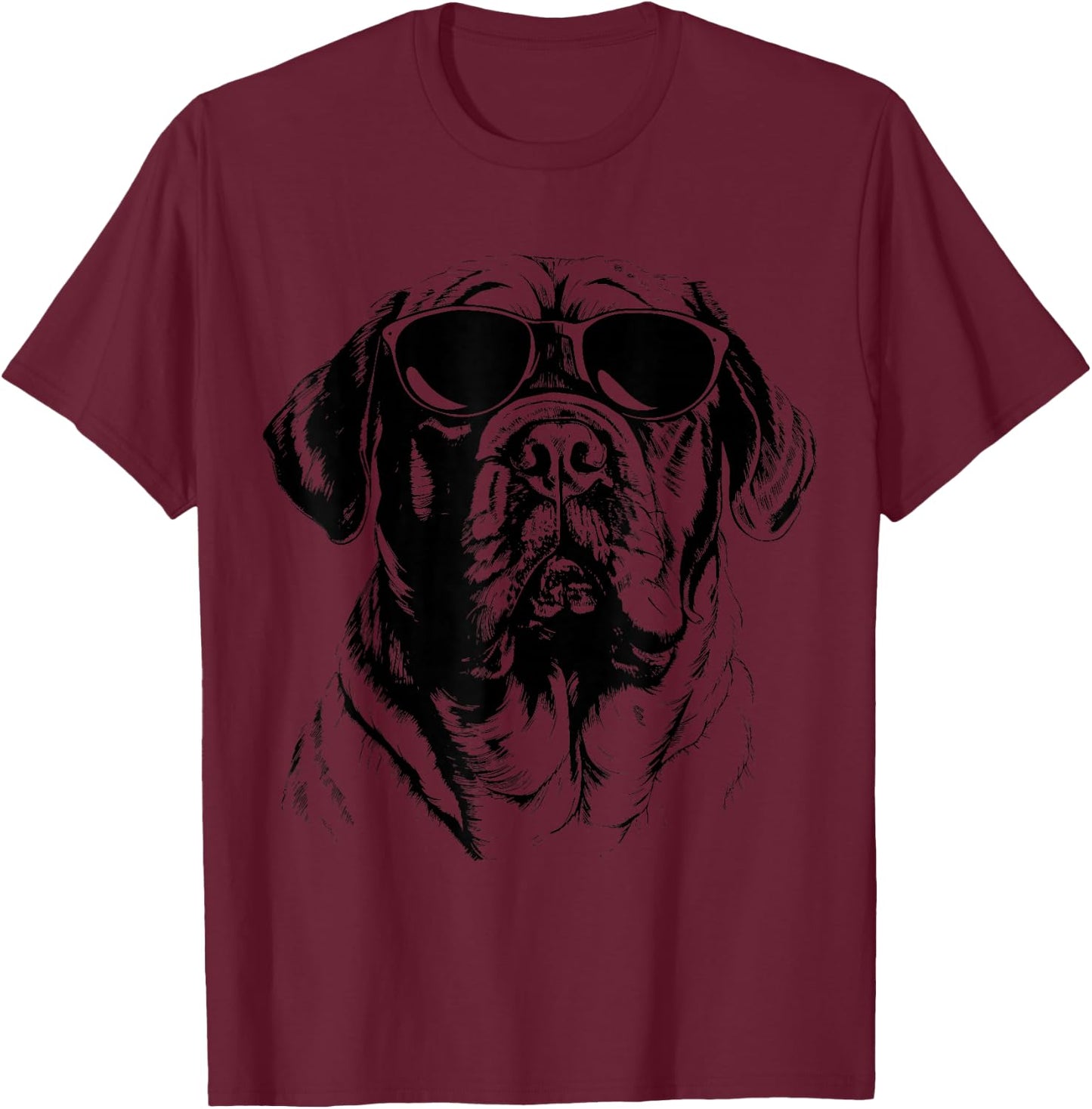 English Mastiff Sketch Drawing Art Dog Lover Mom Dad Women T-Shirt - T-Shirt | Maroon
