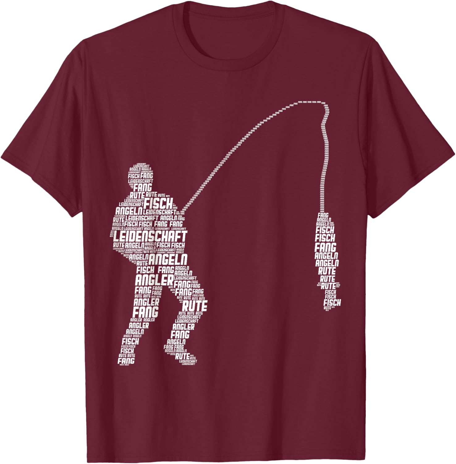 Angler Angeln Fischer Fisch Herren Jungen Kinder Angel T-Shirt - T-Shirt | Maroon