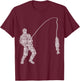 Angler Angeln Fischer Fisch Herren Jungen Kinder Angel T-Shirt - T-Shirt | Maroon