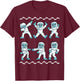 Dancing Yeti Abominable Dance Dab Boy Girls Kids Funny T-Shirt - T-Shirt | Maroon