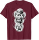 See No Evil Speak No Evil Hear No Evil Baby Angel Cherubs T-Shirt - T-Shirt | Maroon