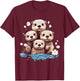 Kawaii Otter Discover the Spirit Animal Baby River Otters T-Shirt - T-Shirt | Maroon