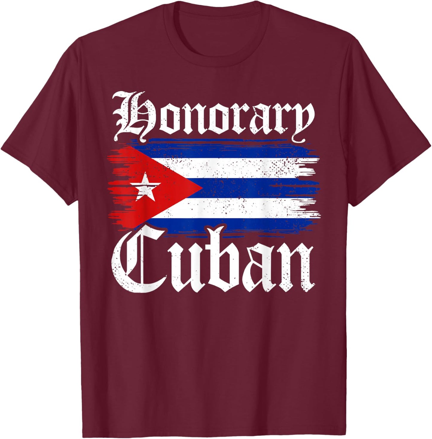 Honorary Cuban Retro Funny Wedding Cuban By Marriage T-Shirt - T-Shirt | Maroon
