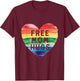 Free Mom Hugs Rainbow Pride LGBTQ Love Moms T-Shirt - T-Shirt | Maroon