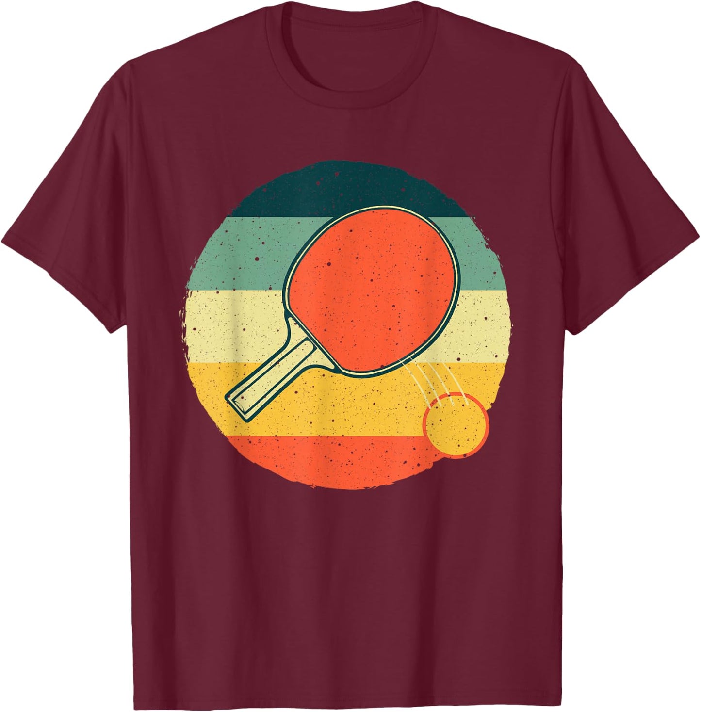 Funny Table Tennis Design Women Ping Pong Players T-Shirt - T-Shirt | Maroon