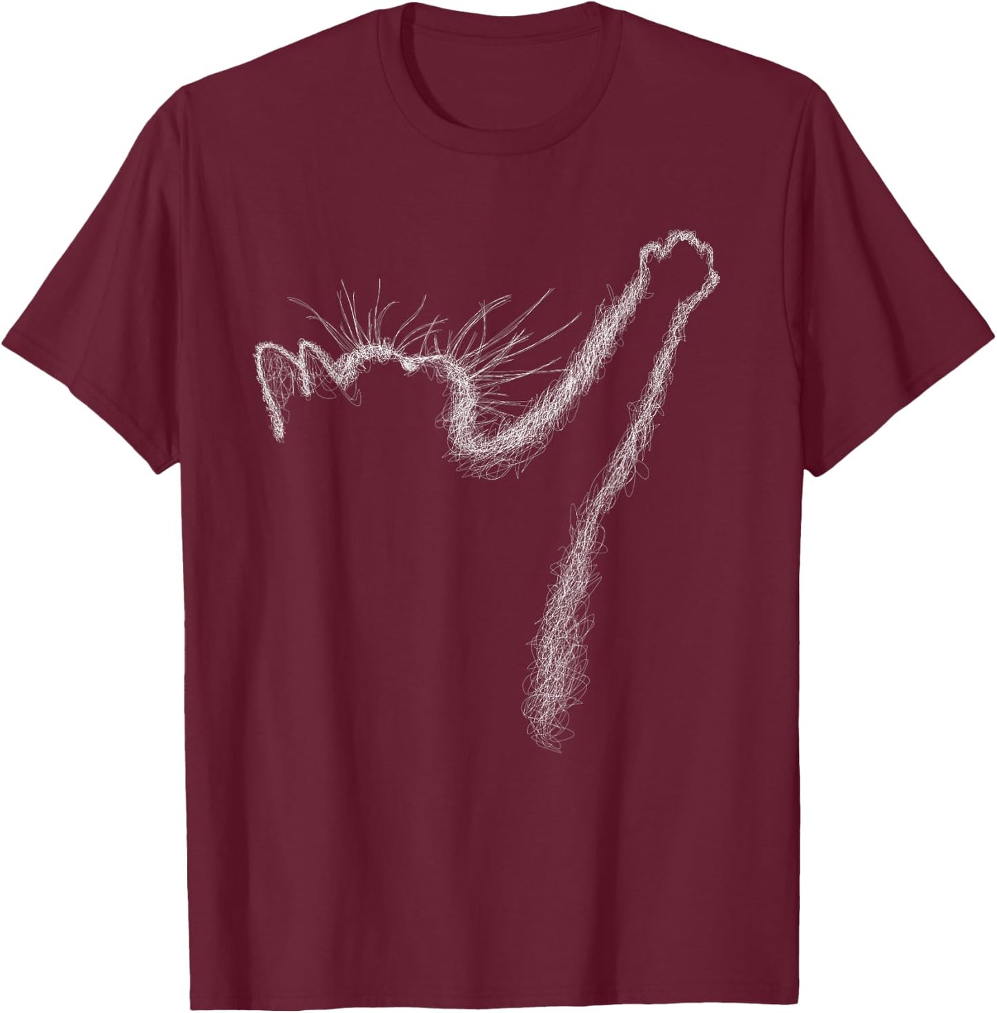 Cute Cat scribble art sketch for kitten lovers Kitty cats T-Shirt - T-Shirt | Maroon