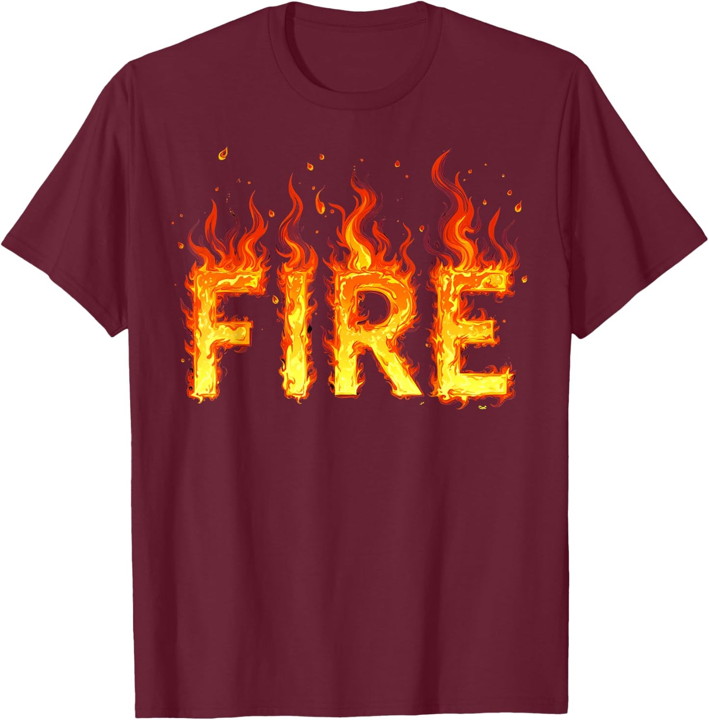 Fire and Ice Matching Funny 2024 Halloween Costume Easy Meme T-Shirt - T-Shirt | Maroon