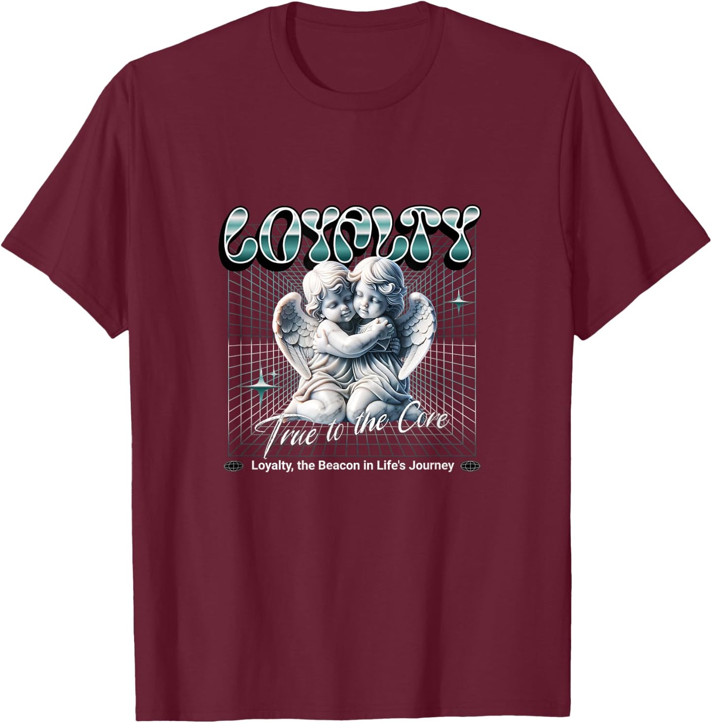 Peace Love And Loyalty - True To The Core Baby Angels T-Shirt - T-Shirt | Maroon
