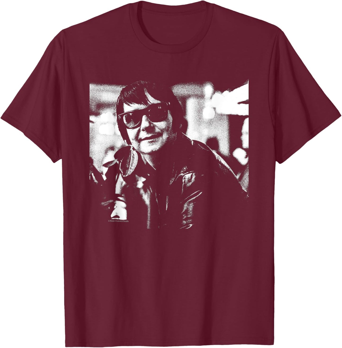 Roy Orbison Black And White Photo By Everard Smith T-Shirt - T-Shirt | Maroon