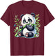Aquarell Panda T-Shirt - T-Shirt | Maroon