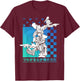 Disney Kingdom Hearts Sora Donald Goofy Kanji Checkerboard T-Shirt - T-Shirt | Maroon