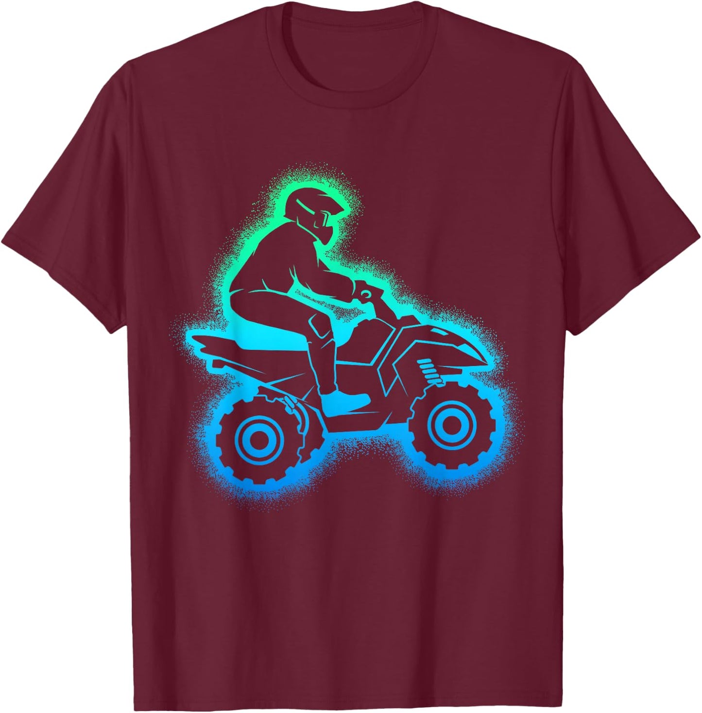Quad Children's Men's Boys' , black T-Shirt - T-Shirt | Maroon