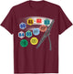 Beautiful Nostalgie 80s Car Vignette Man And Woman , Black, S T-Shirt - T-Shirt | Maroon