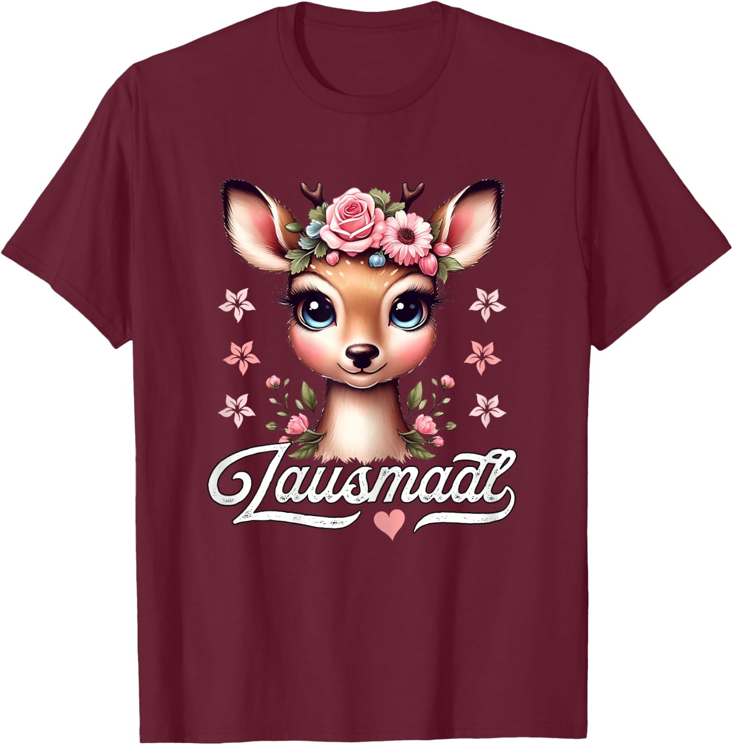 Women's Lausmadl Children's Costume Shirt Girls Costume T-Shirt - T-Shirt | Maroon