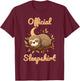 Sloth Official Sleep Shirt T-Shirt - T-Shirt | Maroon