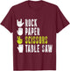 Rock Paper Scissor Table Saw Funny Craftsman T-Shirt - T-Shirt | Maroon